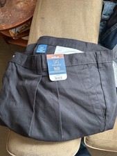 George Men's Black Premium Regular Fit Stain and Wrinkle Resistant Khaki Pants