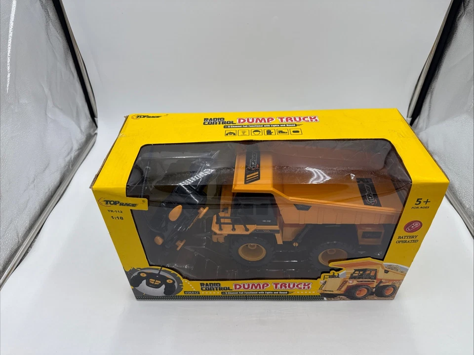 Top Race RC Remote Control Construction Dump Truck Toy Alloy Metal + Plastic 4WD - Image 2 of 3