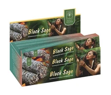 Soul Sticks Black Sage Incense | 12 Boxes of Hand Rolled Natural Incense Sticks