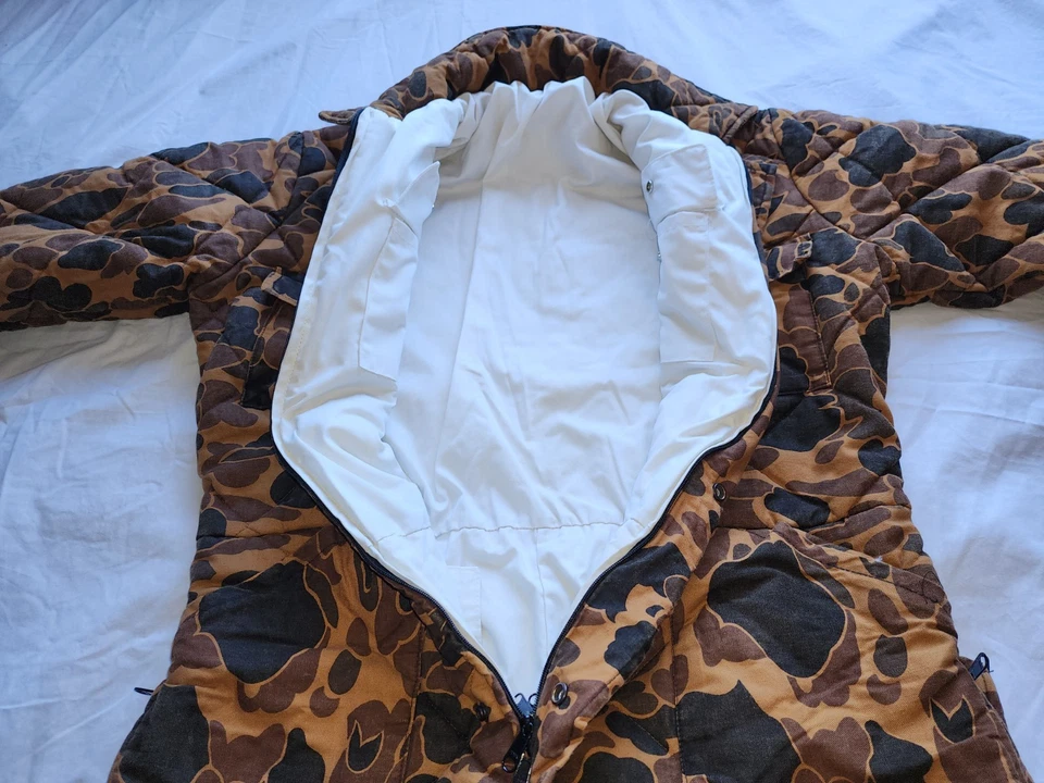 JOHNSON PRENDA CAZA CAMUFLAJE REVERSIBLE PATO MONO MARRÓN/BLANCO TALLA GRANDE Foto 3 de 4