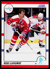 Rod Langway, 1990-91 Score American, #20, Washington Capitals,