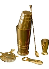 Crafthouse Signature Collection Stainless Steel Gold Bartender Essentials Kit