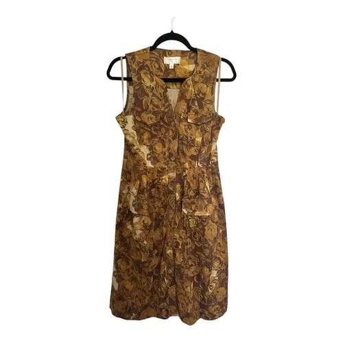 Anthropologie Moulinette Soeurs "Brassica" Safari Dress Size 6 Sleeveless