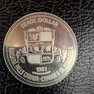 1981 Niagara Falls Canada Trade Dollar Token Indian Maid of the Mist 