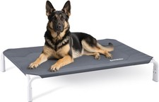 XL Elevated Dog Cot Bed Tool-Free Assembly - - 48.0L x 33.0W x 8.0H, Grey