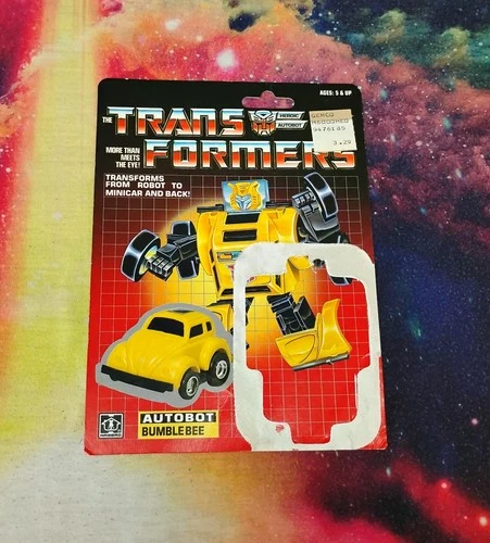 1985 Hasbro Transformers G1 Bumblebee minicar Autobot backer card only