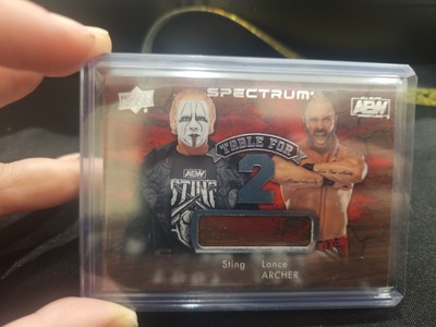 2021 UD AEW Spectrum - Table for 2 Sting vs. Lance Archer #T2-10 Relics (MEM)
