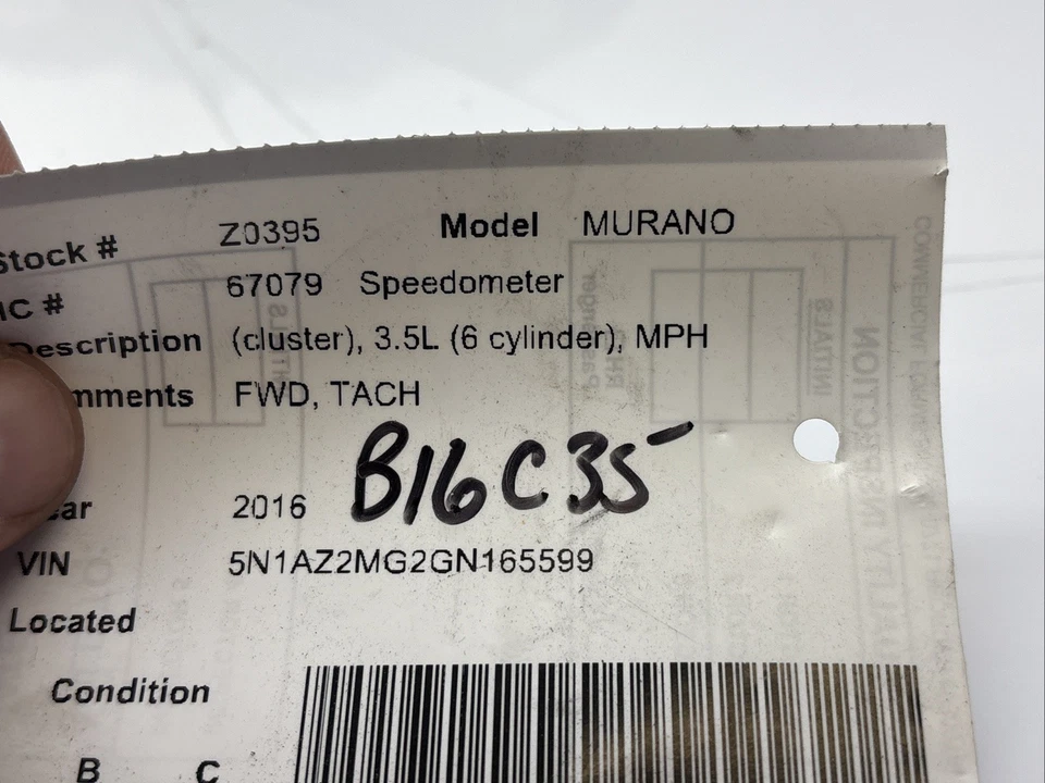 Nissan Murano 2016 velocímetro panel  Foto 4 de 4