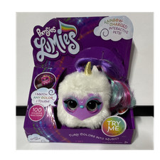 Pomsies Lumies Rainbow-Charged Interactive Pet Plush Gimmie Color Copy-Cat