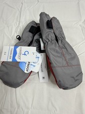 NWT Coldfront Techwear Waterproof Gray/Red Youth Mittens Children's 2-4