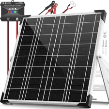 Solar Panel Kit 20W 12V, Solar Battery Trickle Charger Maintainer, Waterproof So