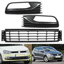 Nebelscheinwerfer Abdeckung Gitter Vordere Mitte Stoßstange für VW Polo 6R1 6C1