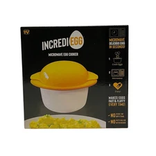 IncrediEgg Microwave Egg Cooker Built-in Shell Cracker & Egg Yolk Separator
