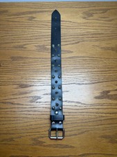 Kookie International S/M Black Leather Spikes Dog Collar 13-19 Punk Rock Choker