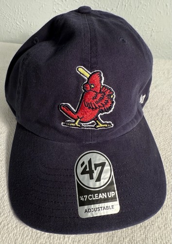 Mütze '47 St. Louis Cardinals Clean Up Cooperstown marineblau verstellbarer Riemen