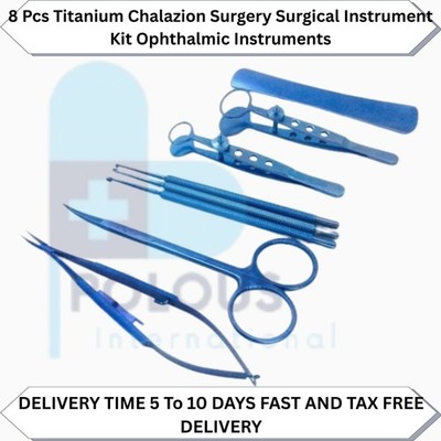 8 Pcs Titanium Chalazion Surgery Surgical Instrument Kit Ophthalmic Instruments