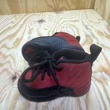 Nike Air Jordan 12 Retro Reverse Flu Game Toddler 4C Red Black Sneakers