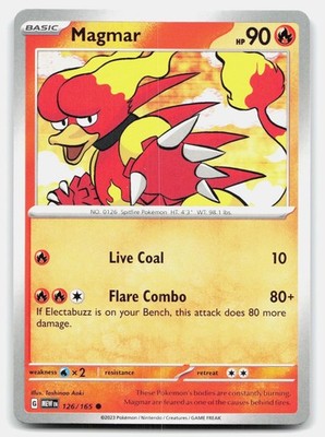 Magmar 126/165 Common 151 Pokemon Near Mint