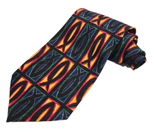 Vintage Appointed Apparel Living Epistles Necktie Christian Religious Tie Fish