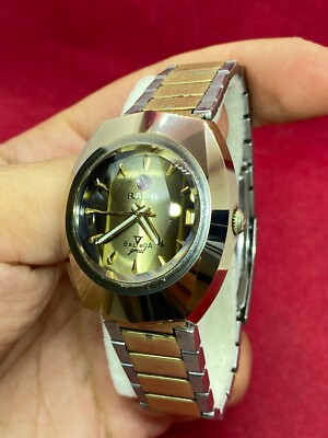 Vintage RADO Balboa Great Mens Watch 25j Cut Glass Hardmetal Swiss 1970's