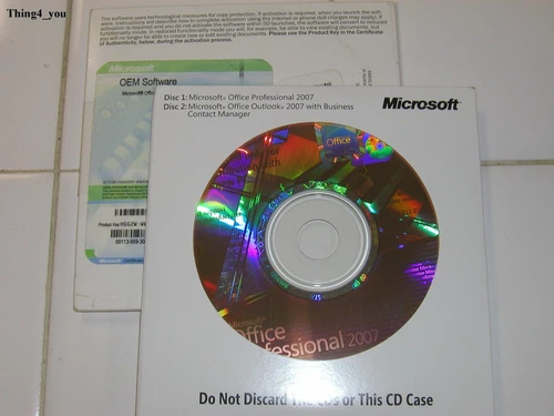 Microsoft Office 2007 Professional Full English Version MS Pro =BRAND NEW=