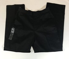 NWT Mens Haggar Size 30Wx30L Classic Fit Black Khaki Dress Pants