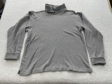 Vintage Nike Turtleneck Long Sleeve Shirt Gray Made in USA Men L F90307PS