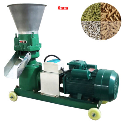 Electric Large Output Anilmal Feed Pellet Mill Machine 6MM 220V Pelletizer