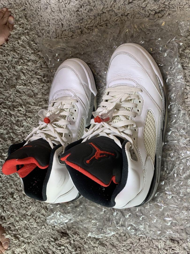 air jordan retro 5 cement grey