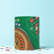 CASINO ROULETTE WRAP AROUND EDIBLE CAKE TOPPER ICING SHEET DECORATION WR51