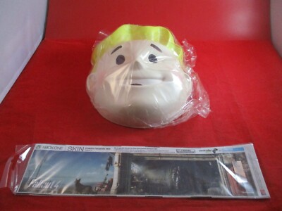 Fallout 76 Vault Boy PAX 2018 Promo Plastic Mask + Fallout 4 Xbox One Skin *NEW*