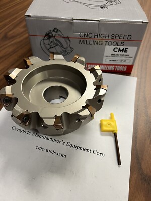 6  90 degree MFWN90 face mill, w. Kyocera WNMG080616 10 inserts Flute #506-WNMG6