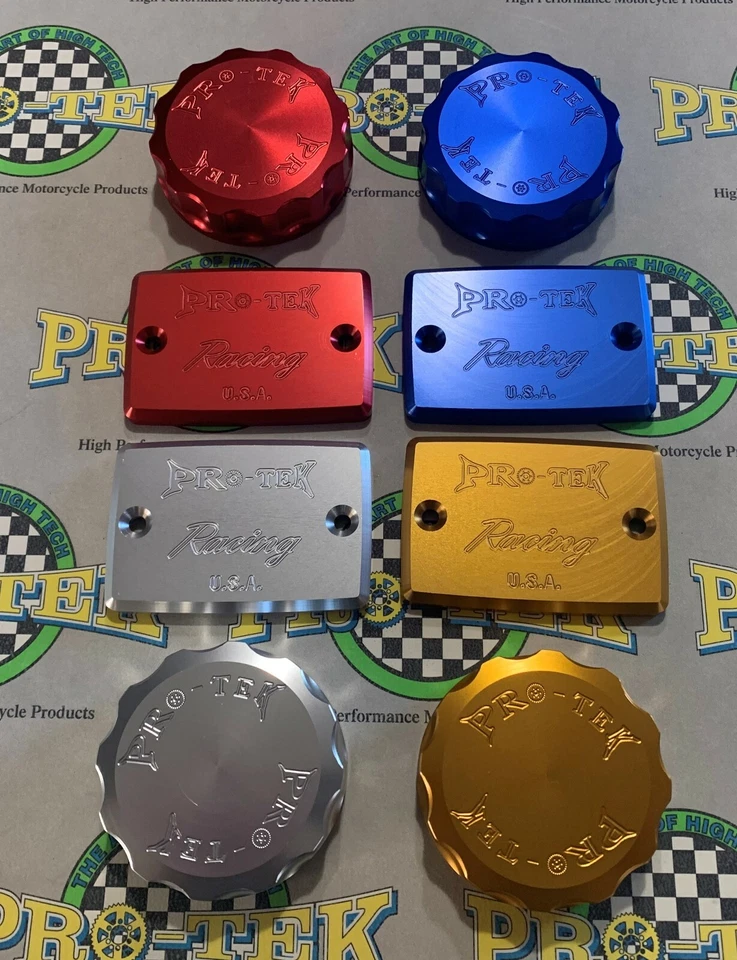 Kawasaki ZR7S Front & Rear Brake Fluid Reservoir Caps 2000-2005 ZR-7S Pro-tek - Imagem 2 de 4