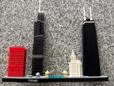 Chicago Skyline Building Blocks Set - 444 Pcs - With Paper Instructions Manual