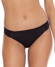 TRINA TURK Monaco Angled Tab Side Hipster Bikini Bottom Size 6 Black Retail 58