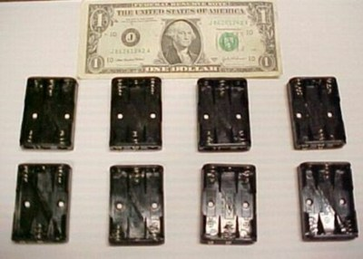 #ad Lot 8 Battery Holder Compartment 3 Cell Size AAA In Series 4.5 Volts Solder Lug $7.99