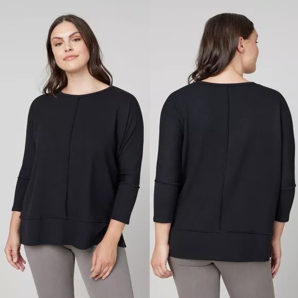 Spanx Perfect Length Top, Dolman 3/4 Sleeve Black