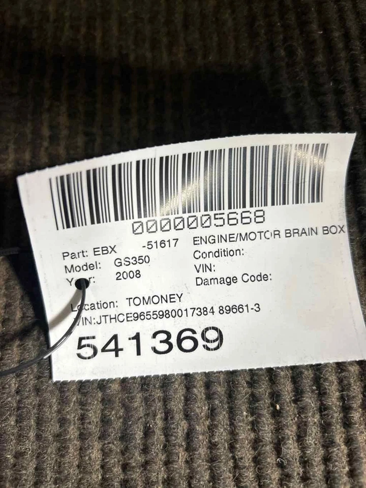 Fits 2008 Lexus GS350 Engine Brain Box VIN:JTHCE9655980017384 OEM#:8966130J30 - Imagem 4 de 4