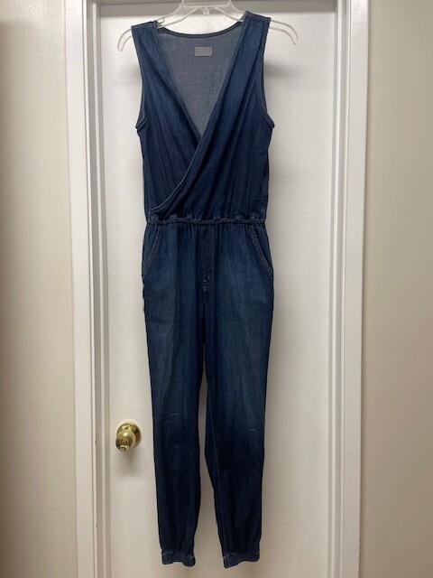 MOTHER Denim Coast to Coast Jean Jumpsuit Sleeveless One Piece Sz Small READ View 4