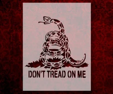 Don't Tread On Me Snake Gadsden Flag 8.5" x 11" Stencil FAST FREE SHIPPING (407)