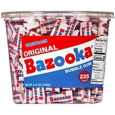 Bazooka Bubble Gum Summer 225 Count Individually Wrapped Chewing Gum in Origi...