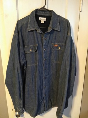 carhartt mens denim shirt