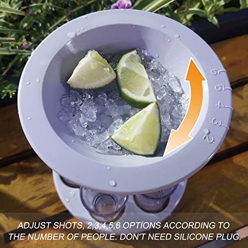 6 Shot Pourer Glass Dispenser and Holder, Shot Dispenser with Six 2 Oz