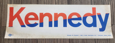 ROBERT F KENNEDY PRESIDENTIAL BUMPER STICKER 1968 ELECTION VINTAGE NEVER USED
