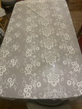 White Lace Flower Pattern Window Curtain Panel 54 inch by 82 inch