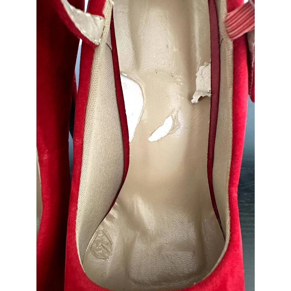 Delicacy Red Velvet Salto Alto Sexy Plataforma Noturna Mary Jane Bombas tamanho 8 - Imagem 4 de 4