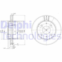 2X Delphi BG3202 Bremsscheibe FüR Mitsubishi Volvo
