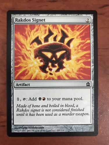 Tarjeta Rakdos Sello Magic the Gathering Magic the Gathering casi nueva comandante