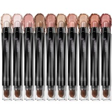 Orange Eyeshadow Stick Makeup Set 10PCS, Neutral Shimmer And Matte Cream Eye ...