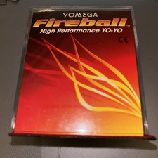 Rare Vintage black / clear Yomega Fireball Yo-yo 1995 with Manual  Display Box